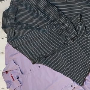 2 Alfani fitted long sleeve dress shirts